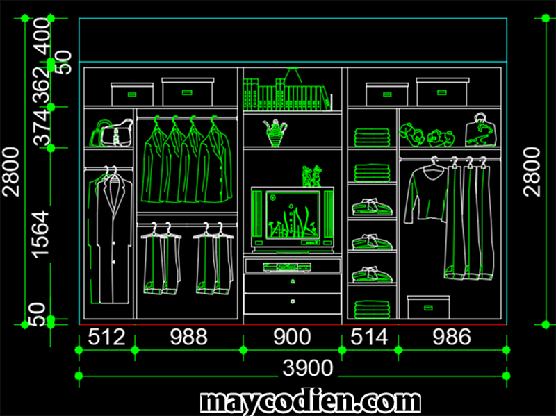 Tải Thư Viện CAD Tủ Quần Áo