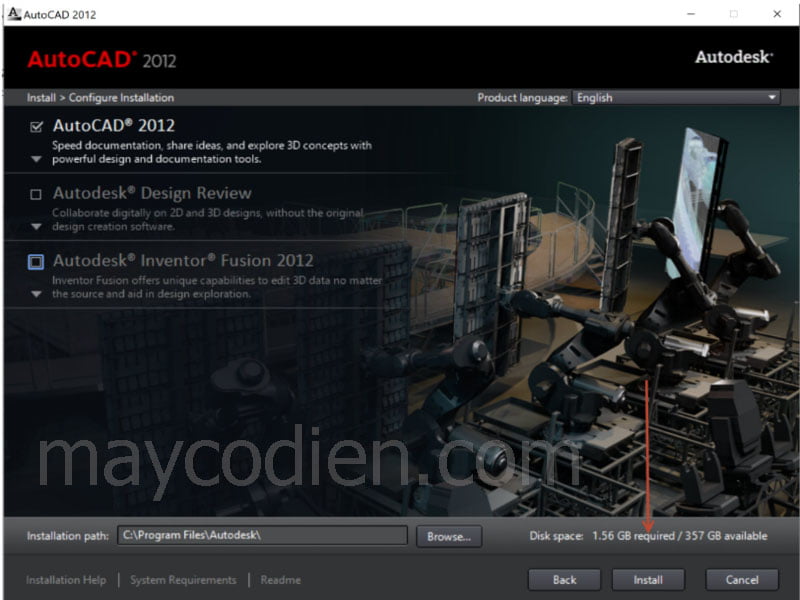 Tải Autocad 2012 Link Download Nhanh Google Drive