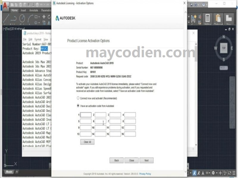  bước 6 Cr@ck autocad 2019