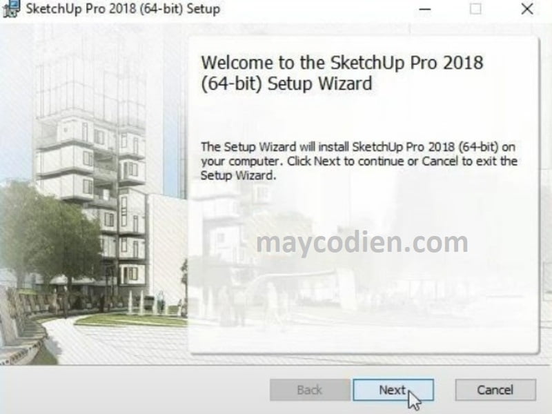 Bước 4 tải sketchup 2018