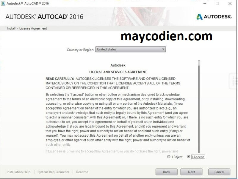 Bước 2 tải autocad 2016