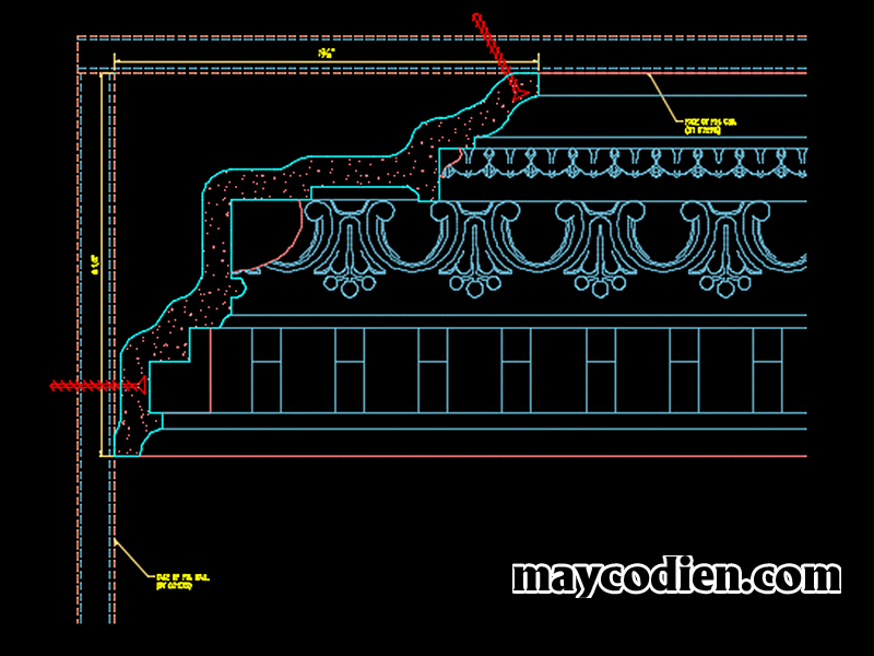 Thư viện CAD chi tiết gờ phào chỉ kiến trúc