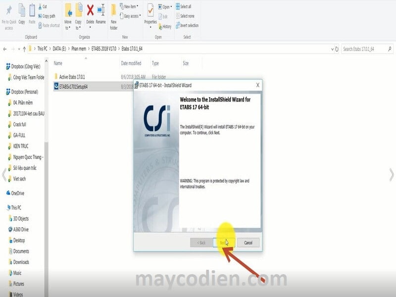 bước 2 tải etabs 2017