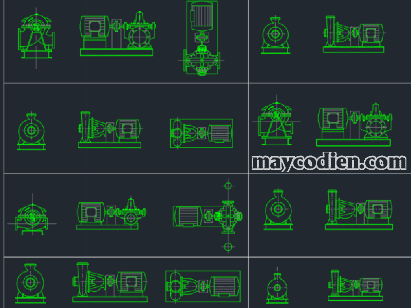 thư viện cad động cơ điện motor