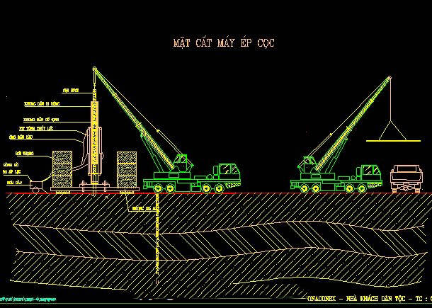 Thư viện cad máy ép cọc
